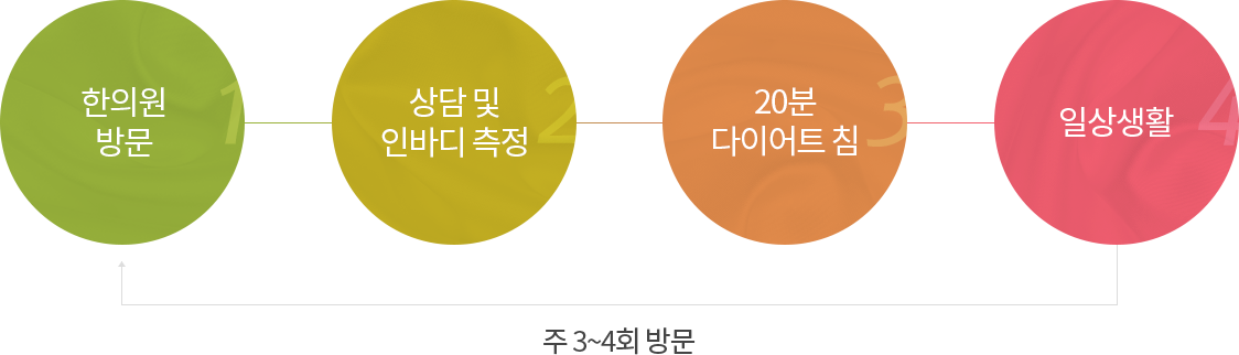 한의원 방문 - 상담 및 인바디 측정 - 20분 다이어트 침 - 일상생활
